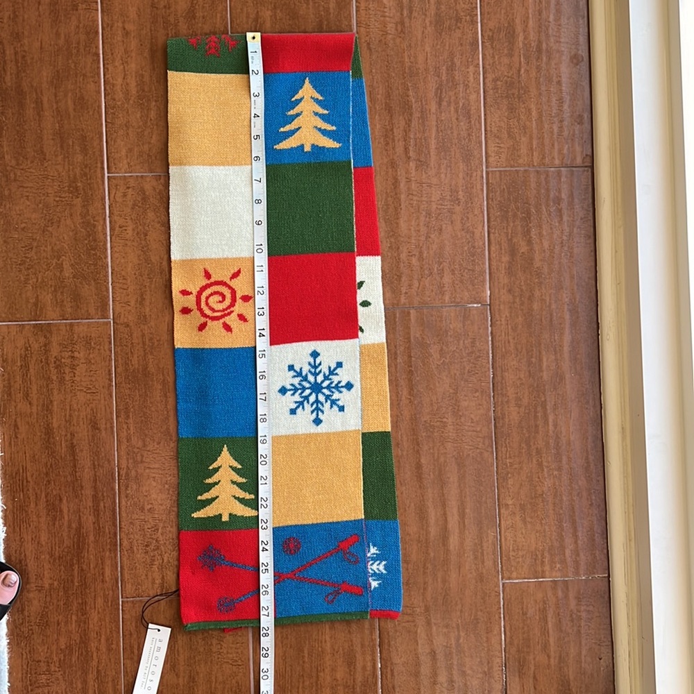 Colorful Winter Patterned Scarf - Picture 7 of 7